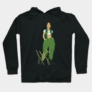 Green Cargo Thanatos Tied Hair Hoodie